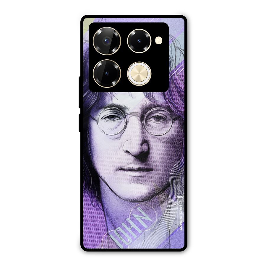 John Lennon Artwork Metal Back Case for Infinix Note 40 Pro