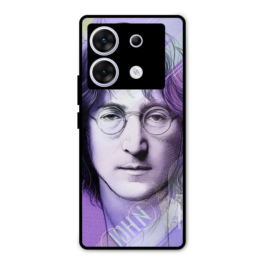 John Lennon Artwork Metal Back Case for Infinix Zero 30 5G
