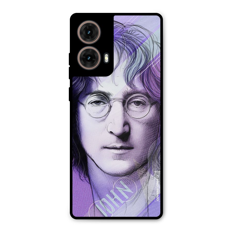 John Lennon Artwork Metal Back Case for Moto G85