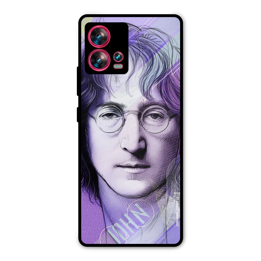 John Lennon Artwork Metal Back Case for Motorola Edge 30 Fusion