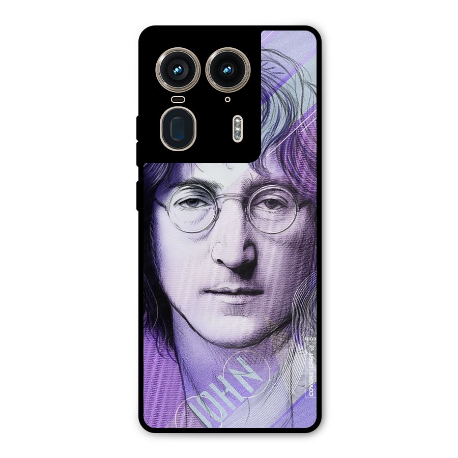 John Lennon Artwork Metal Back Case for Motorola Edge 50 Ultra