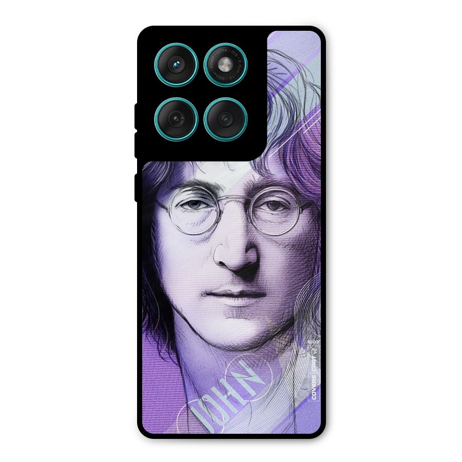 John Lennon Artwork Metal Back Case for Motorola Edge 60 Fusion