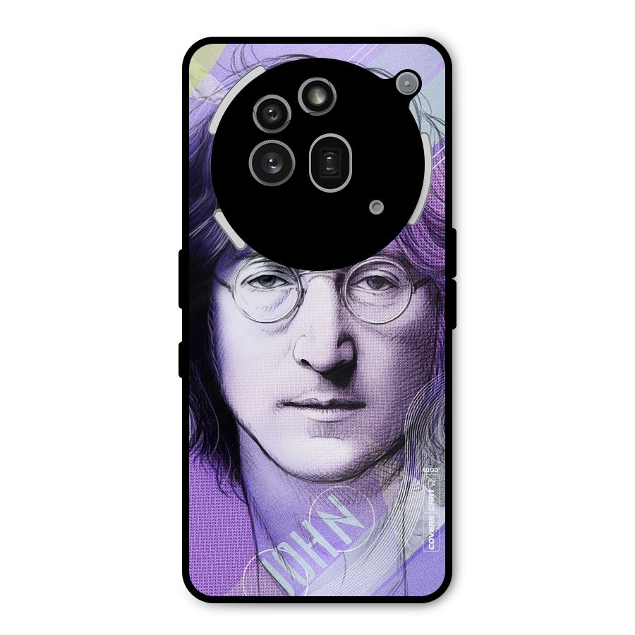 John Lennon Artwork Metal Back Case for Nothing Phone 3a Pro