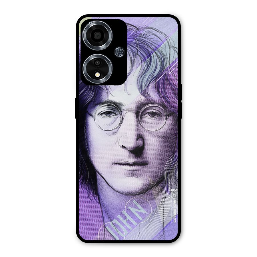 John Lennon Artwork Metal Back Case for Oppo A59