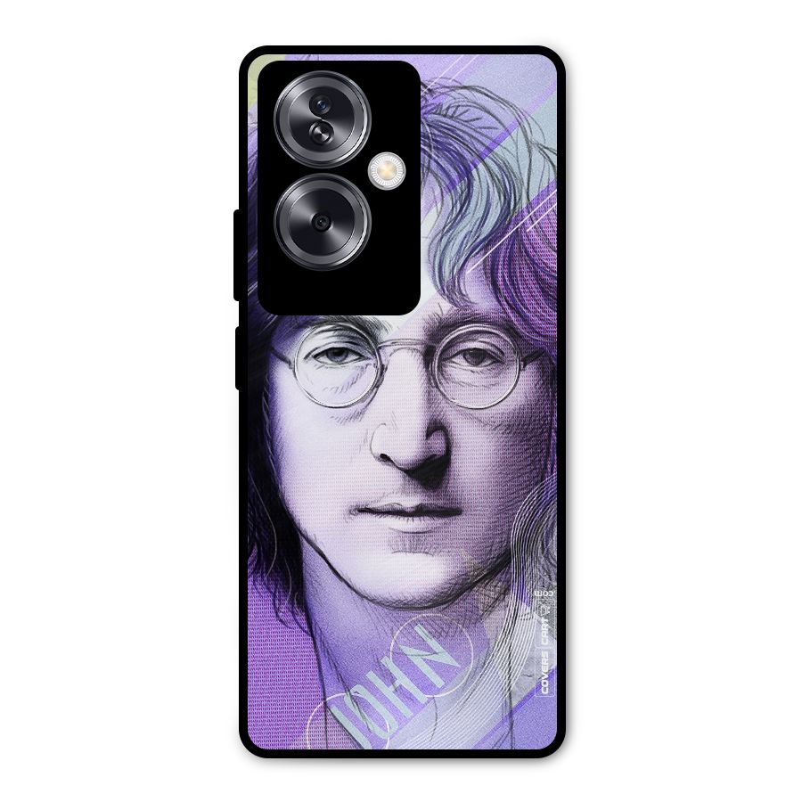 John Lennon Artwork Metal Back Case for Oppo A79 5G