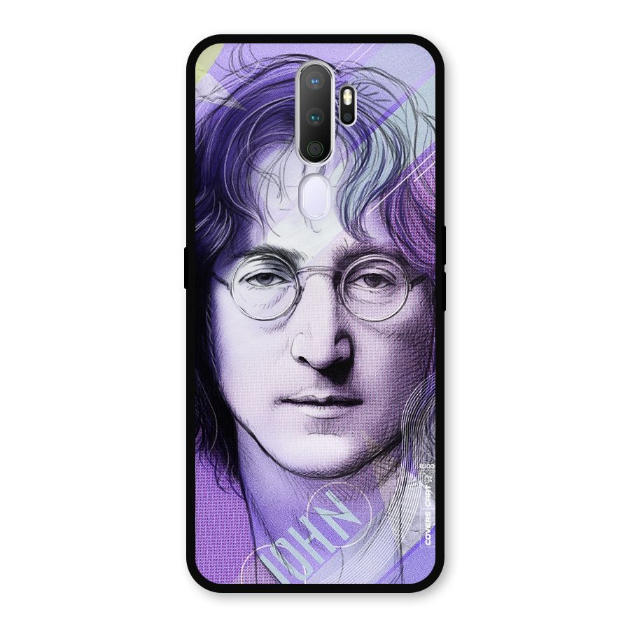 John Lennon Artwork Metal Back Case for Oppo A9 (2020)