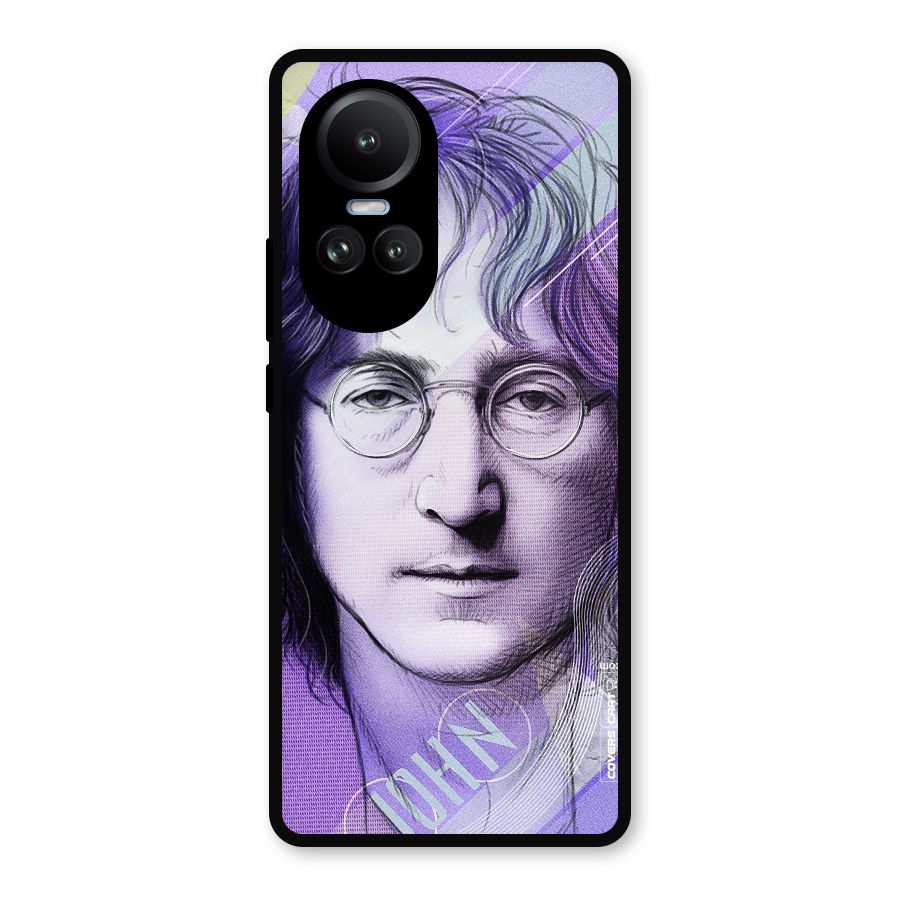 John Lennon Artwork Metal Back Case for Oppo Reno10