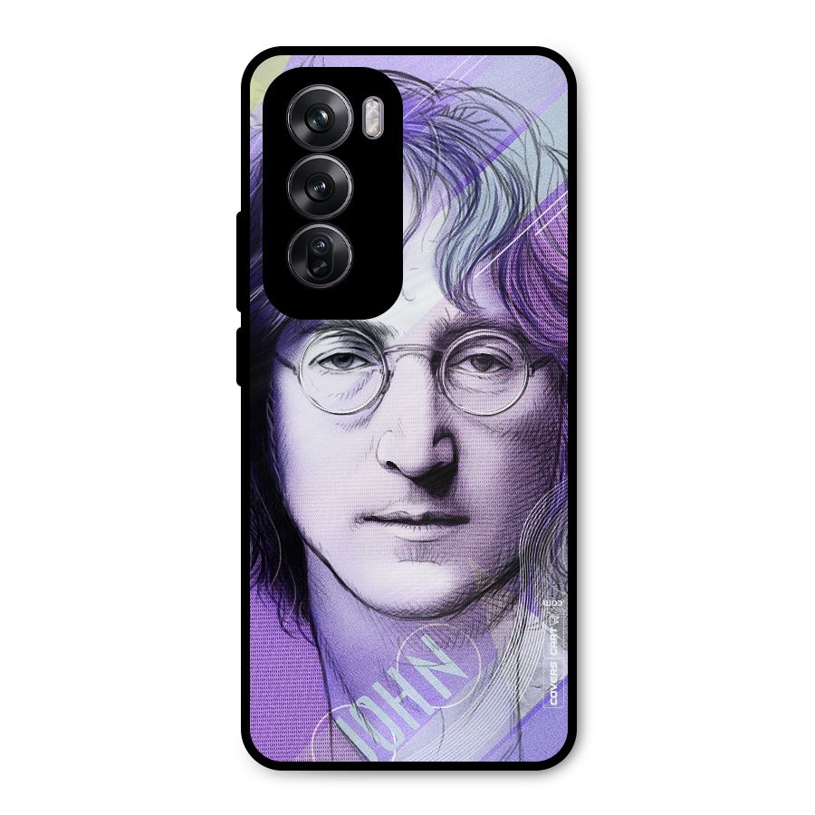John Lennon Artwork Metal Back Case for Oppo Reno12 Pro