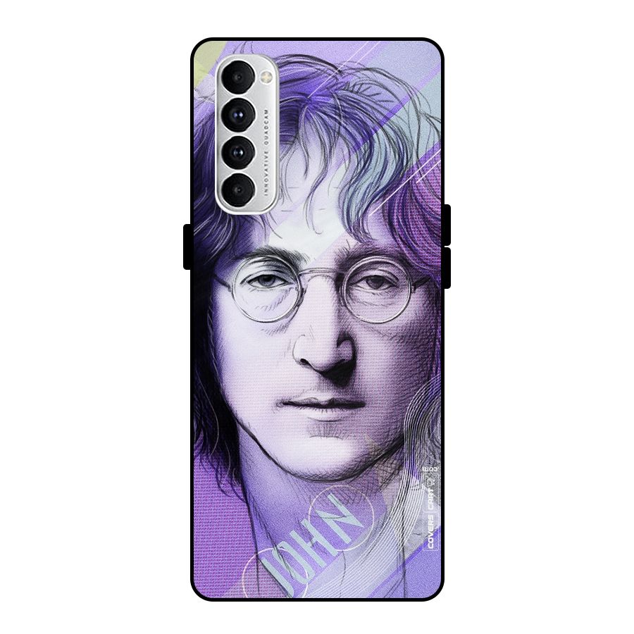 John Lennon Artwork Metal Back Case for Oppo Reno4 Pro