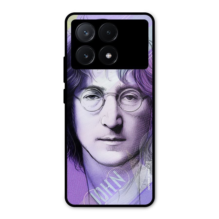 John Lennon Artwork Metal Back Case for Poco X6 Pro