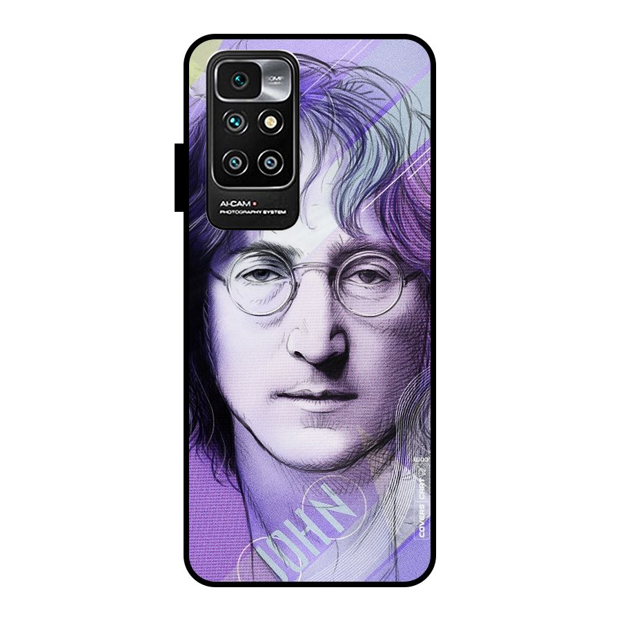 John Lennon Artwork Metal Back Case for Redmi 10 Prime