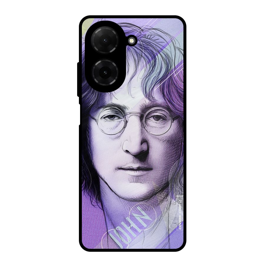 John Lennon Artwork Metal Back Case for Redmi A5 4G