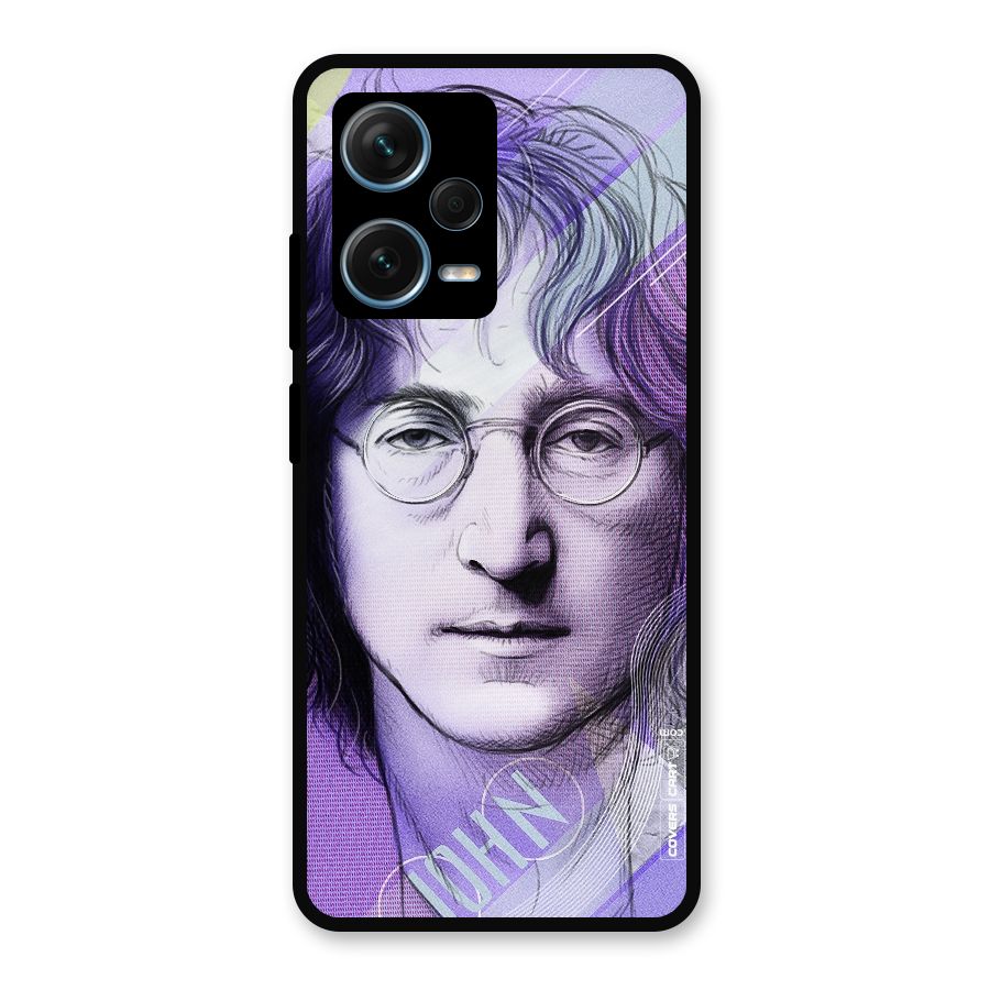 John Lennon Artwork Metal Back Case for Redmi Note 12 Pro Plus 5G
