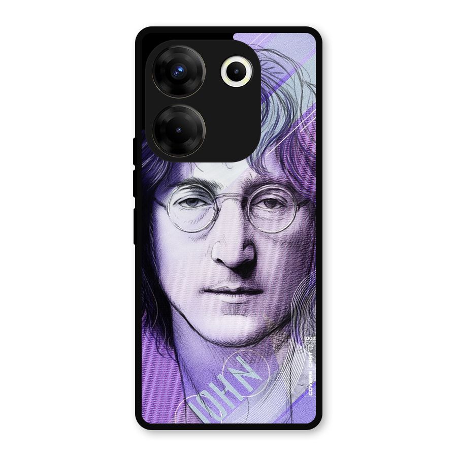 John Lennon Artwork Metal Back Case for Tecno Camon 20