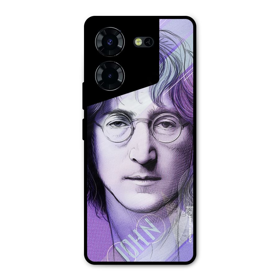 John Lennon Artwork Metal Back Case for Tecno Pova 5 Pro 5G