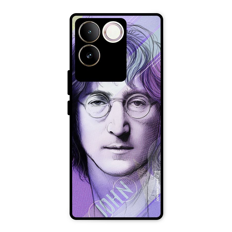 John Lennon Artwork Metal Back Case for Vivo T2 Pro