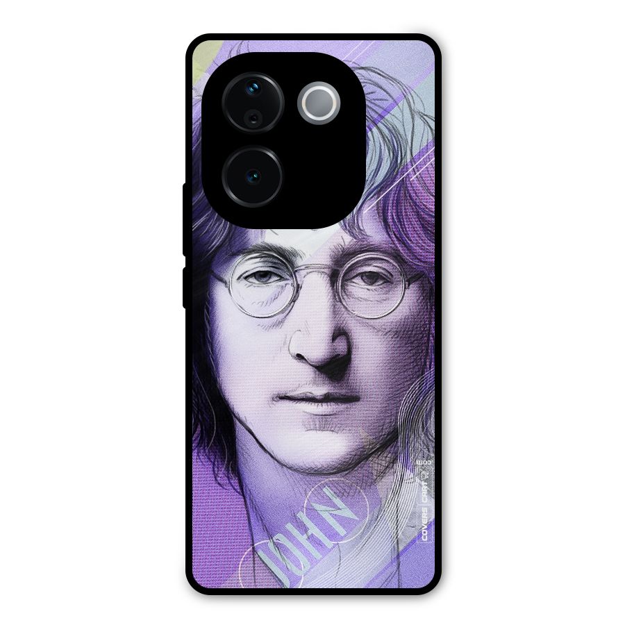 John Lennon Artwork Metal Back Case for Vivo T3 Pro