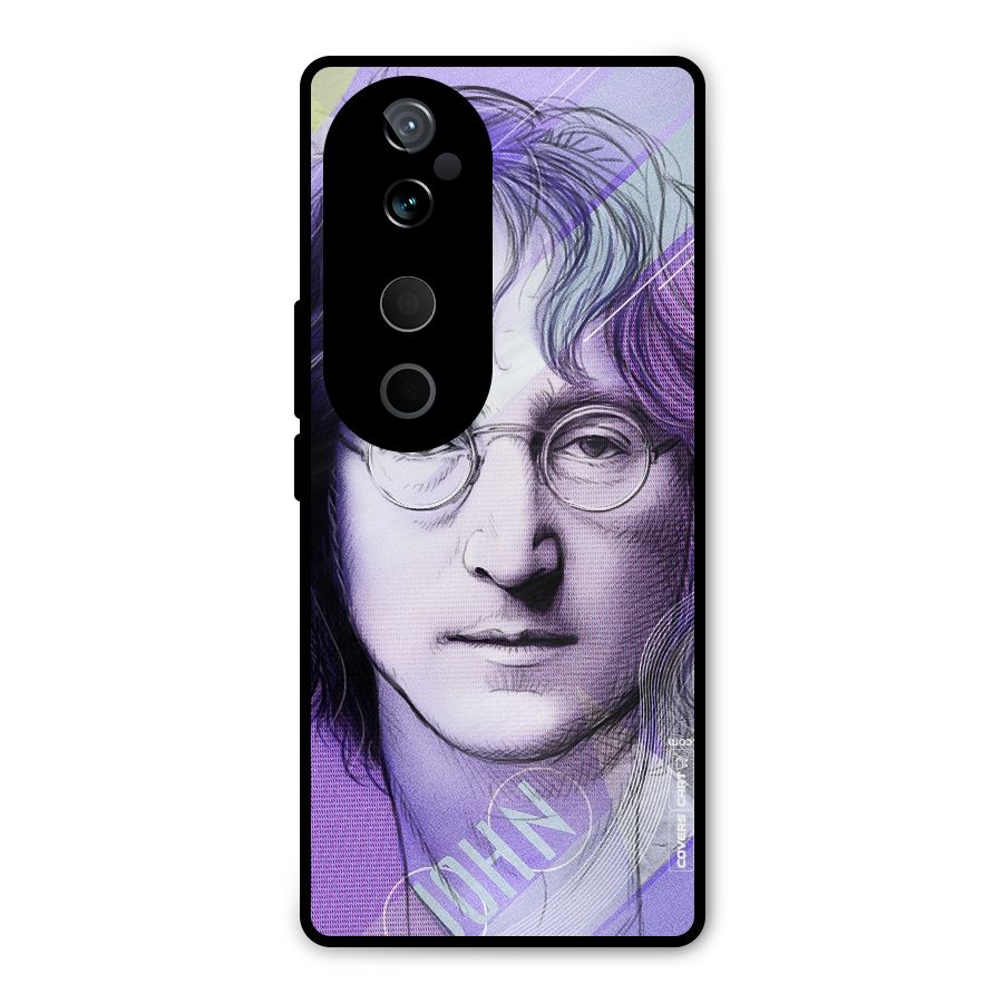 John Lennon Artwork Metal Back Case for Vivo T3 Ultra