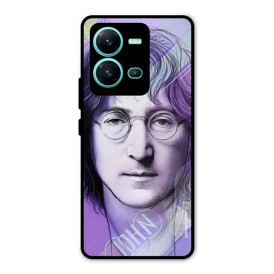 John Lennon Artwork Metal Back Case for Vivo V25