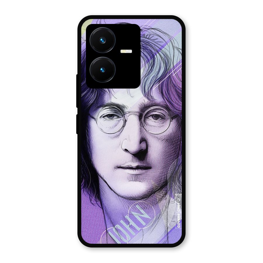 John Lennon Artwork Metal Back Case for Vivo Y22