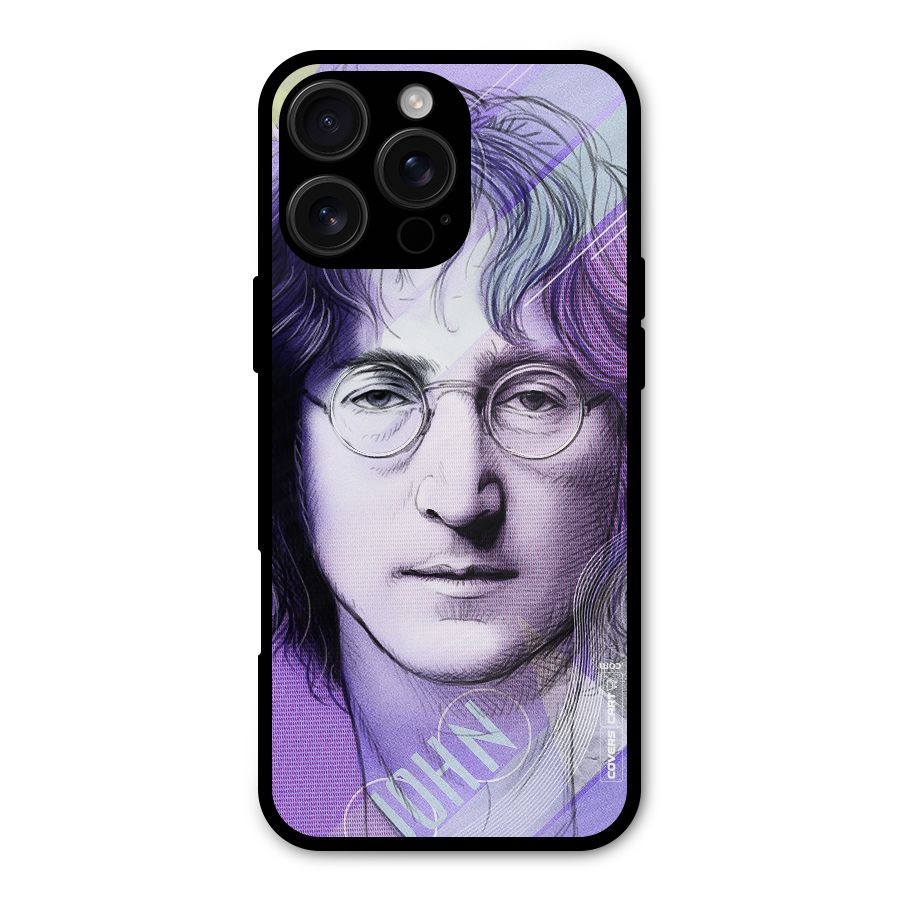 John Lennon Artwork Metal Back Case for iPhone 16 Pro Max