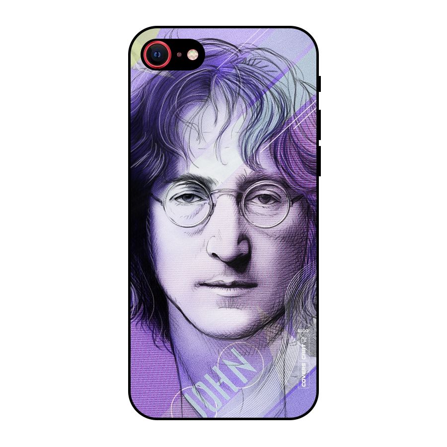 John Lennon Artwork Metal Back Case for iPhone 7