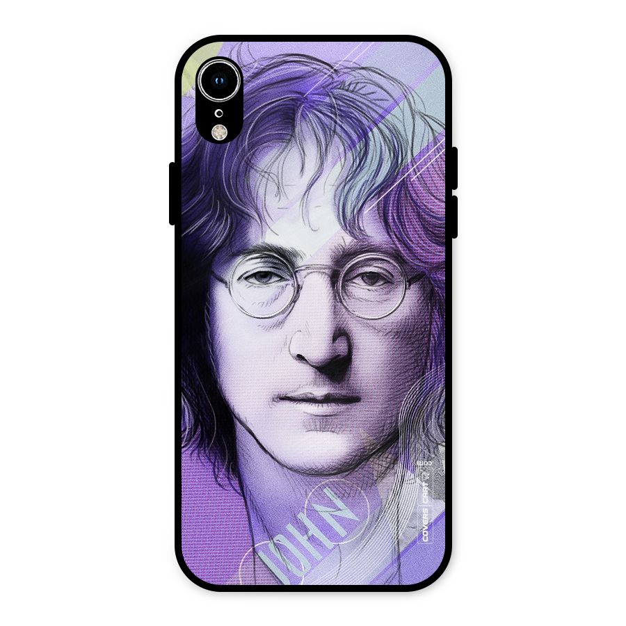 John Lennon Artwork Metal Back Case for iPhone XR