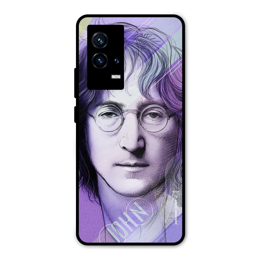 John Lennon Artwork Metal Back Case for iQOO 9 5G
