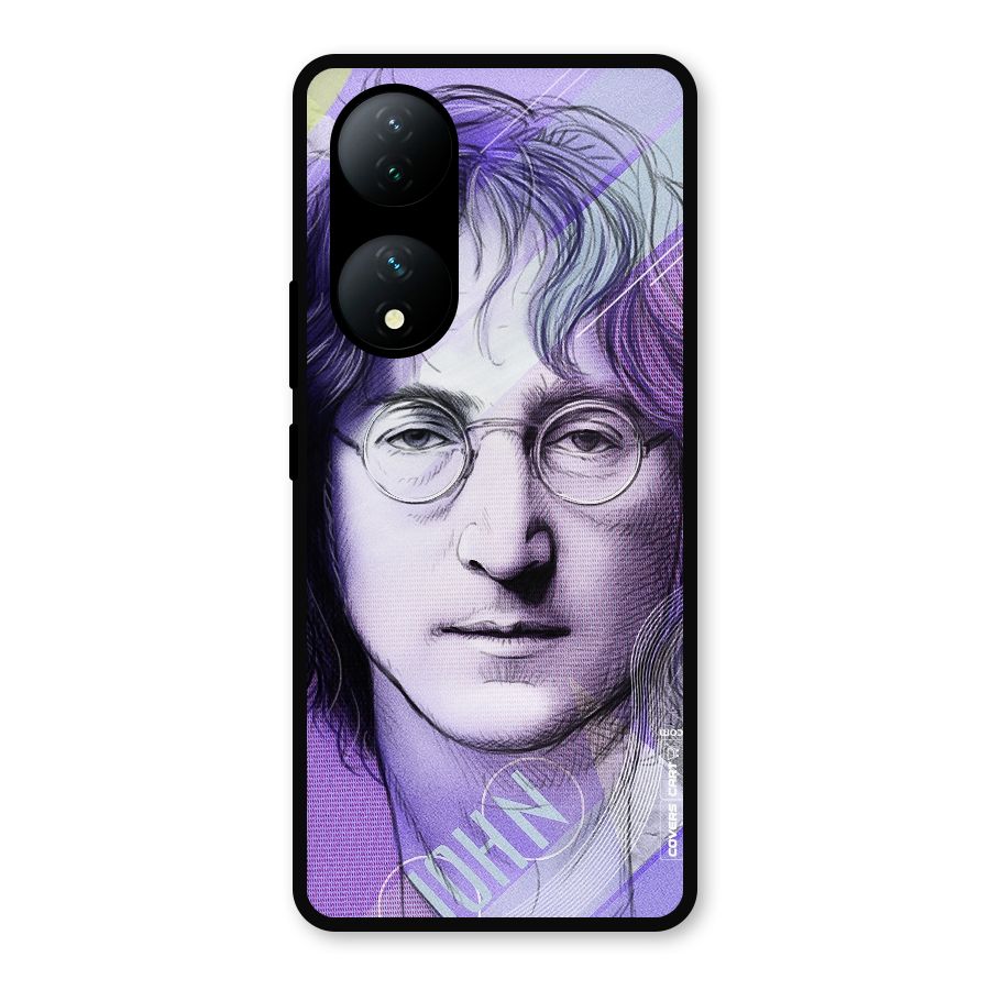John Lennon Artwork Metal Back Case for iQOO Z7s