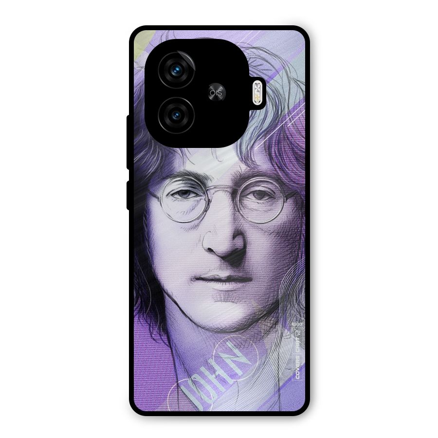 John Lennon Artwork Metal Back Case for iQOO Z9 Turbo
