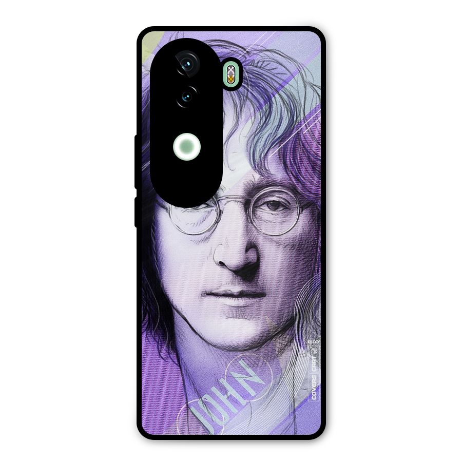 John Lennon Artwork Metal Back Case for iQOO Z9s