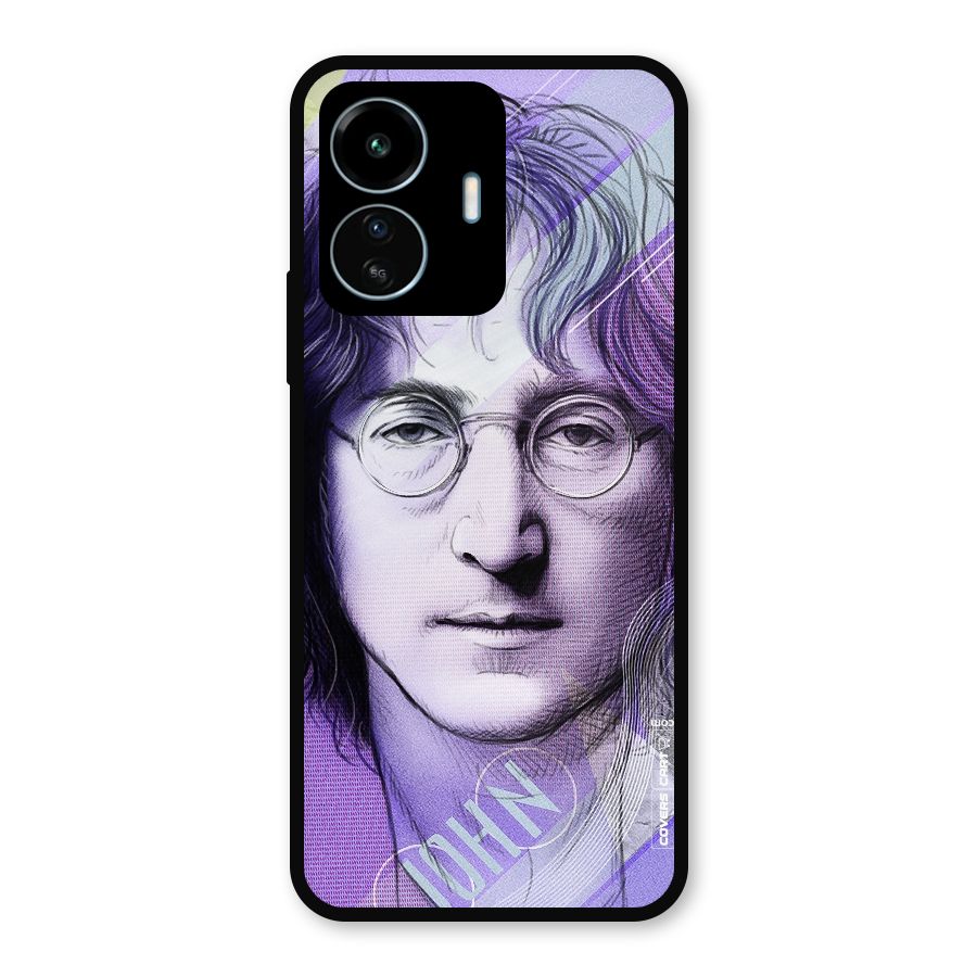 John Lennon Artwork Metal Back Case for vivo iQOO Z6 Lite 5G