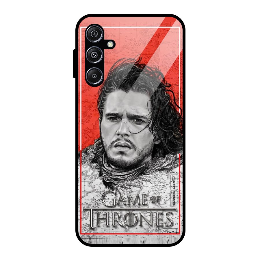 Jon Snow Nights Watch Glass Back Case for Galaxy M34 5G