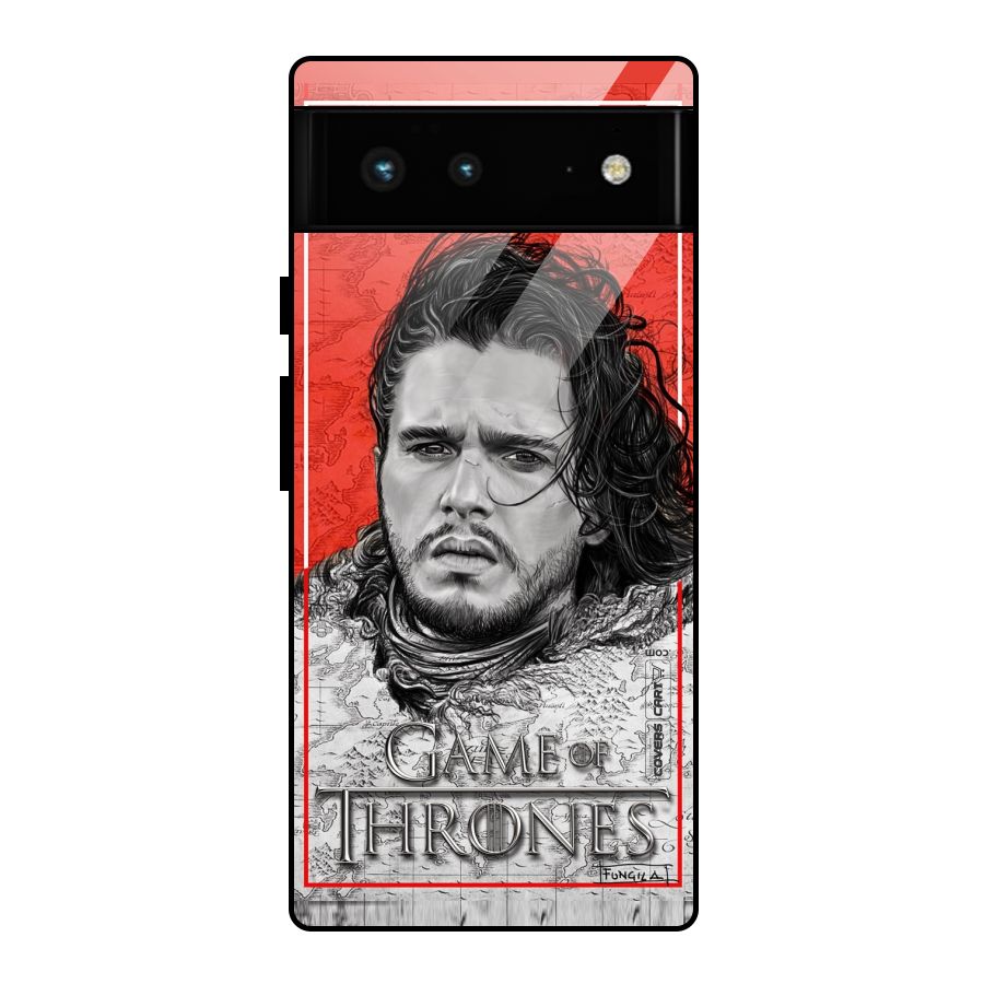 Jon Snow Nights Watch Glass Back Case for Google Pixel 6