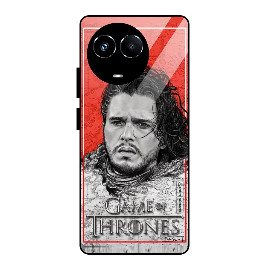Jon Snow Nights Watch Glass Back Case for Realme Narzo 60X