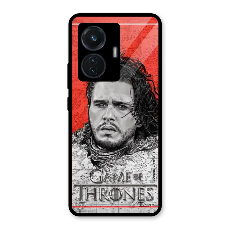 Jon Snow Nights Watch Glass Back Case for Vivo T1 44W