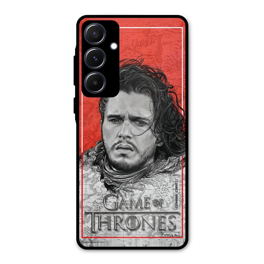 Jon Snow Nights Watch Metal Back Case for Galaxy A55