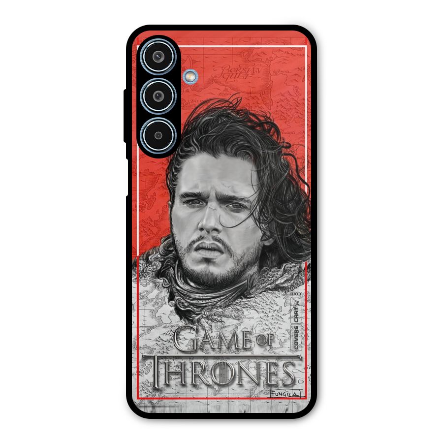Jon Snow Nights Watch Metal Back Case for Galaxy M35