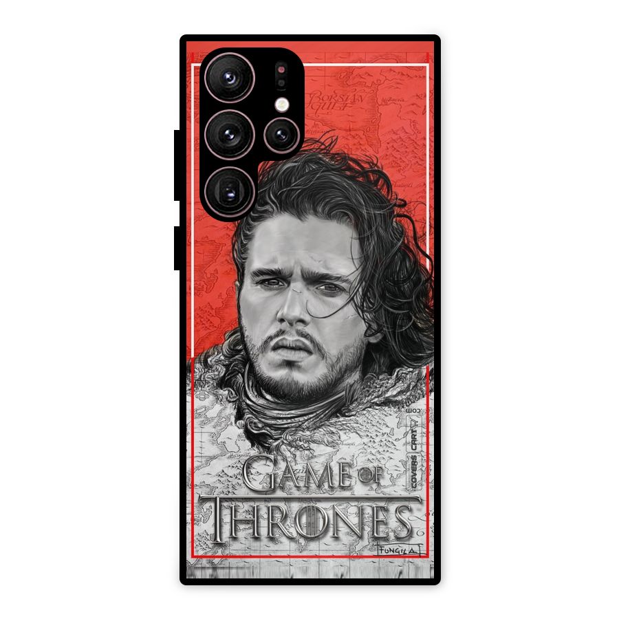 Jon Snow Nights Watch Metal Back Case for Galaxy S22 Ultra 5G