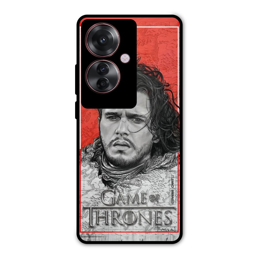 Jon Snow Nights Watch Metal Back Case for Oppo F25 Pro