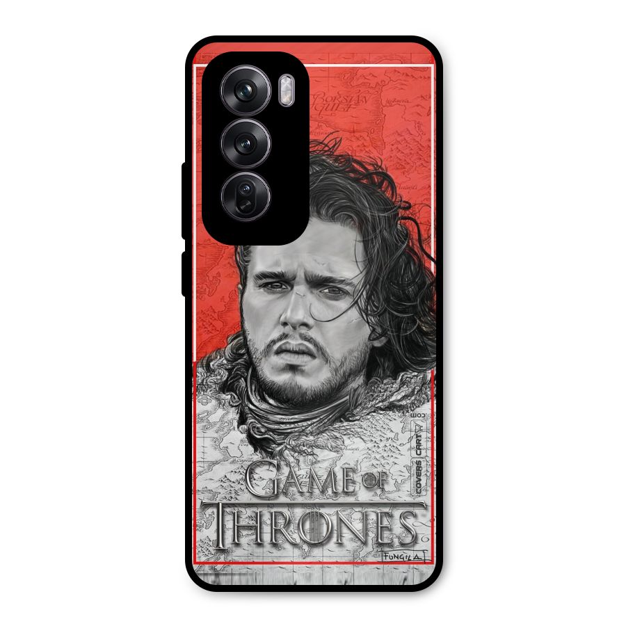 Jon Snow Nights Watch Metal Back Case for Oppo Reno12 Pro
