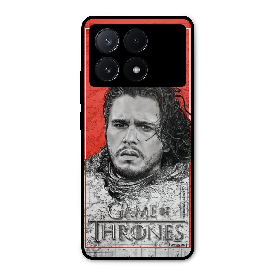 Jon Snow Nights Watch Metal Back Case for Poco X6 Pro