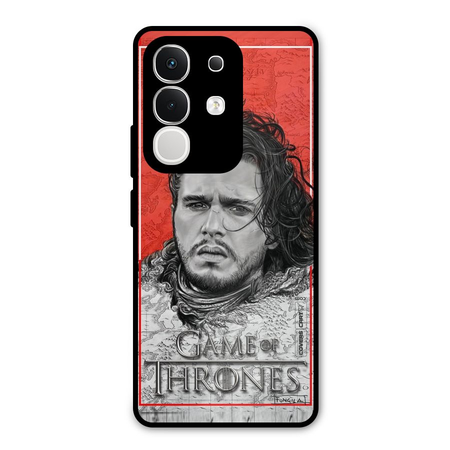 Jon Snow Nights Watch Metal Back Case for Vivo T4x