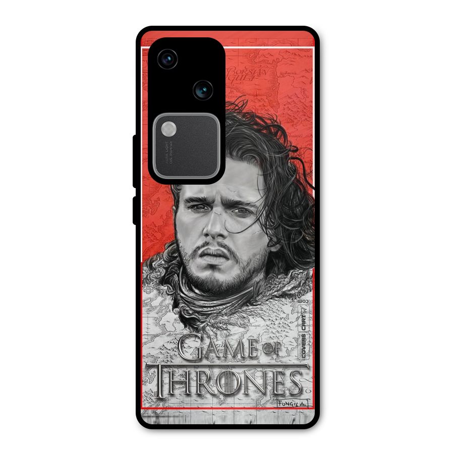 Jon Snow Nights Watch Metal Back Case for Vivo V30 Pro