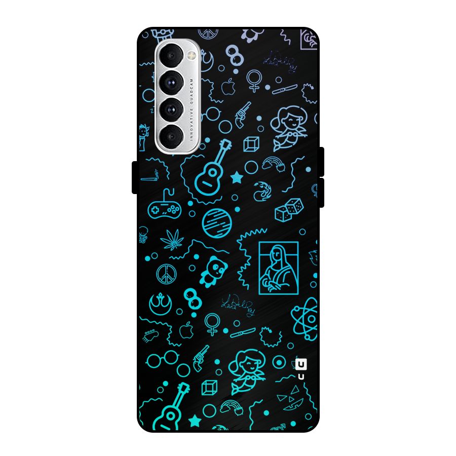 Joy Art Metal Back Case for Oppo Reno4 Pro