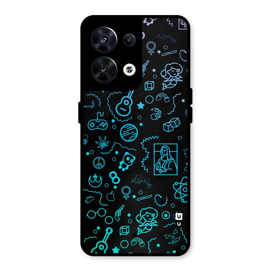 Joy Art Metal Back Case for Oppo Reno8 5G