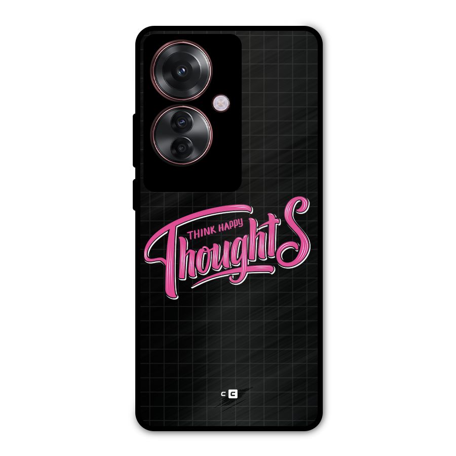 Joyful Thoughts Metal Back Case for Oppo F25 Pro