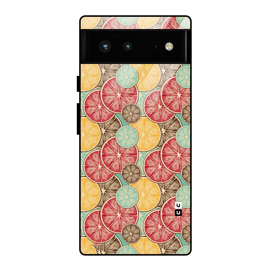 Juicy Pattern Glass Back Case for Google Pixel 6