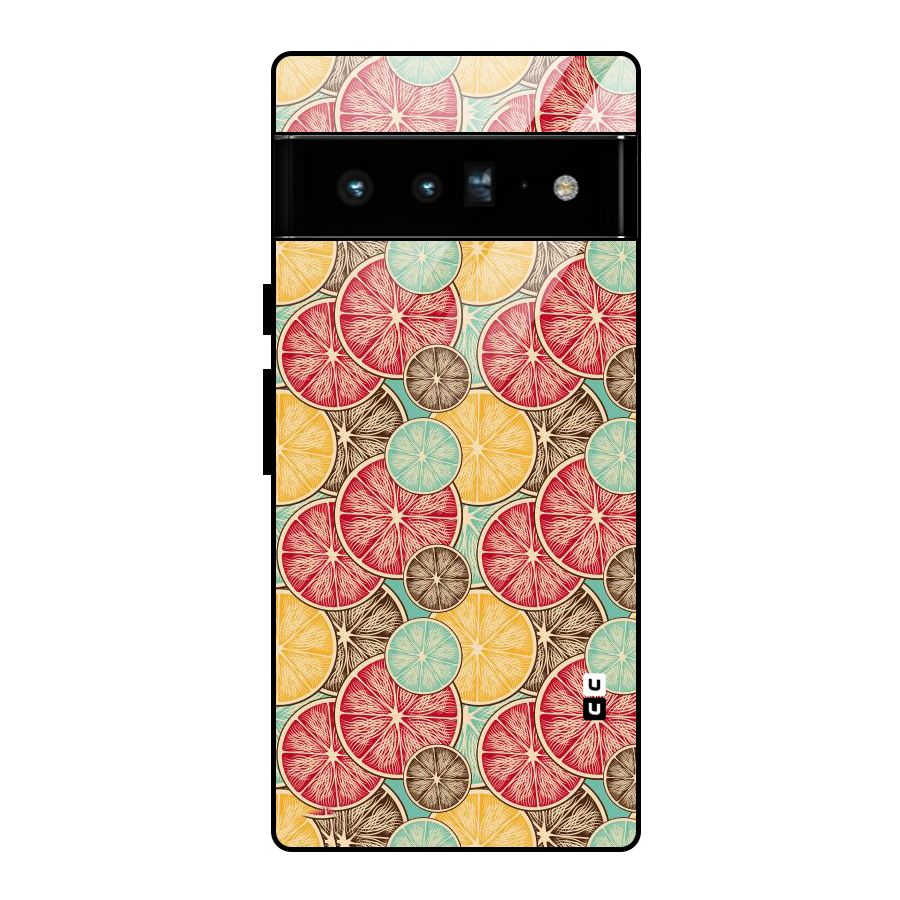 Juicy Pattern Glass Back Case for Google Pixel 6 Pro