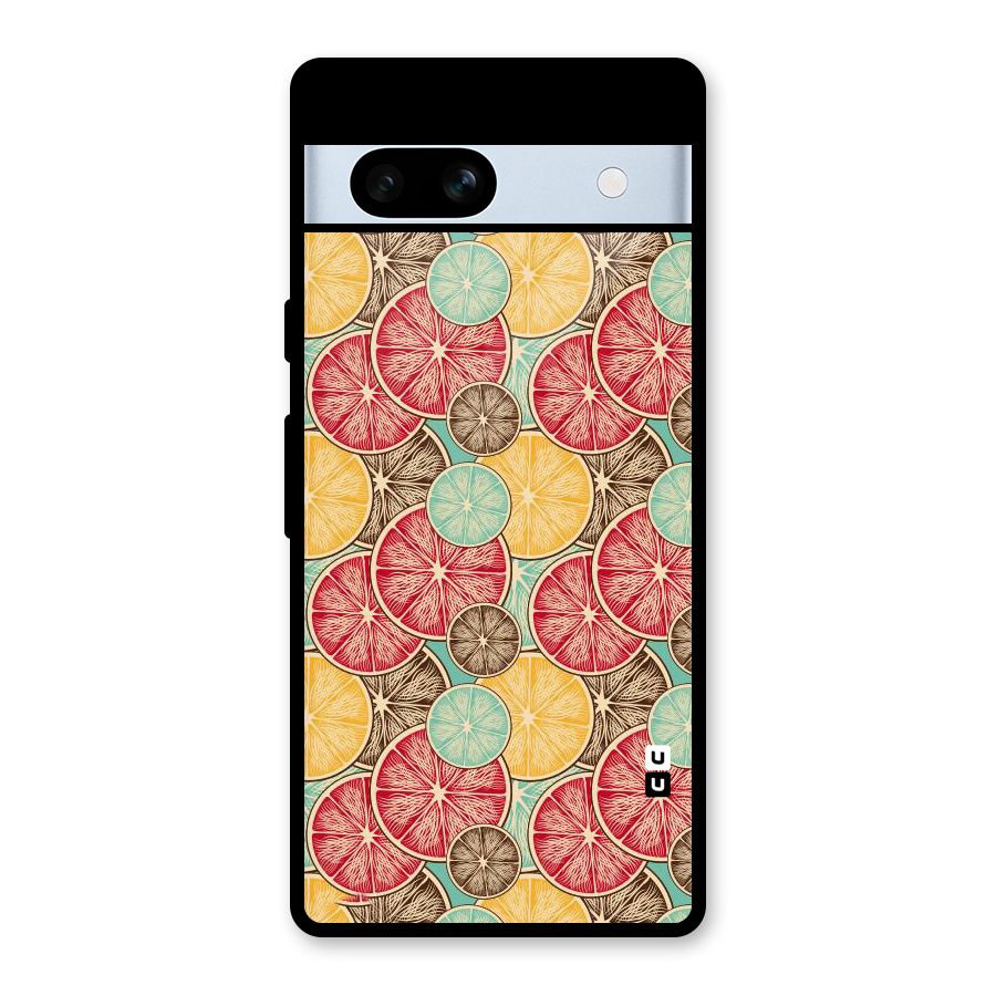 Juicy Pattern Glass Back Case for Google Pixel 7a